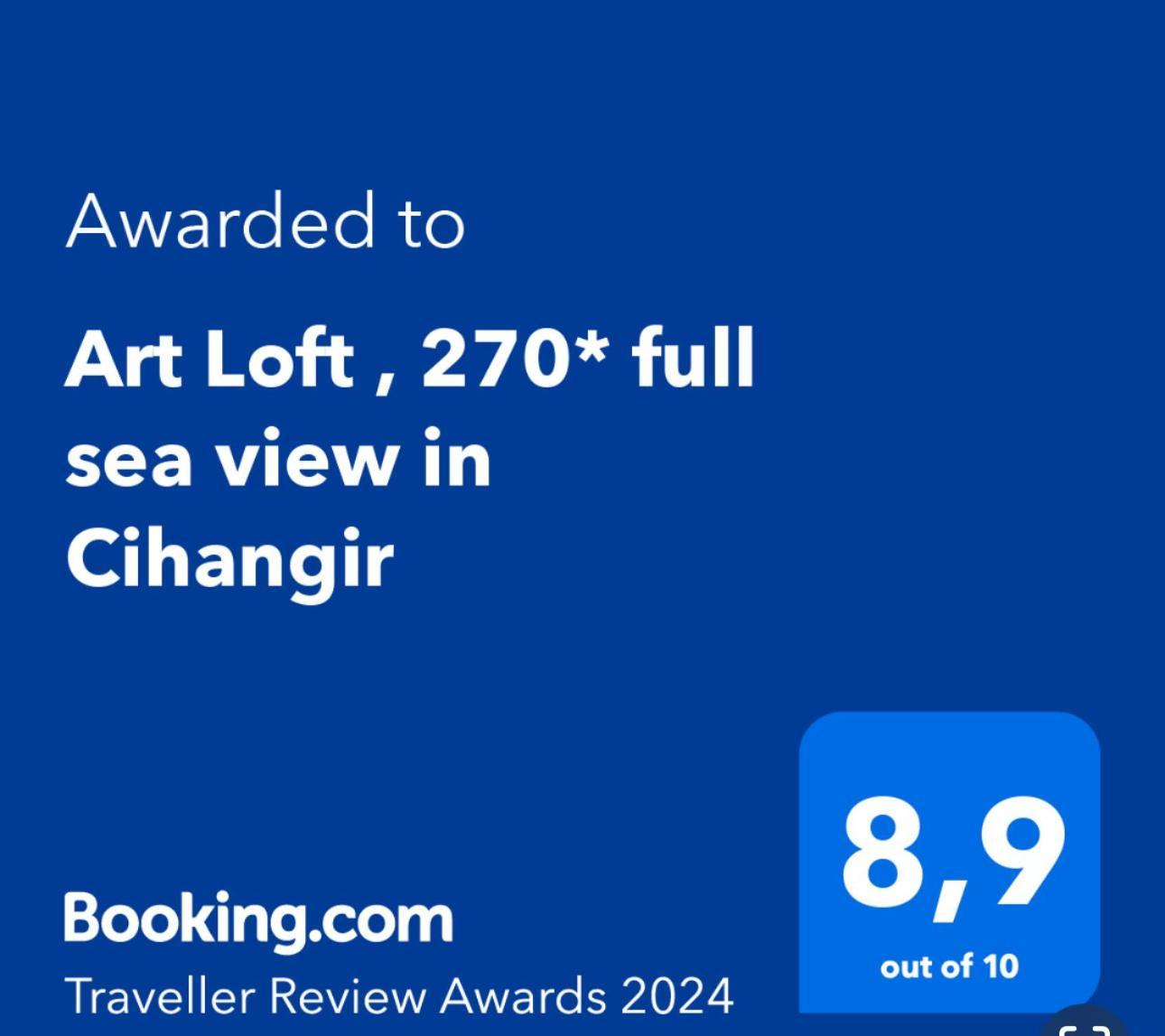 Art Loft , 270* Full Sea View In Cihangir Apartment Istanbul Exterior foto